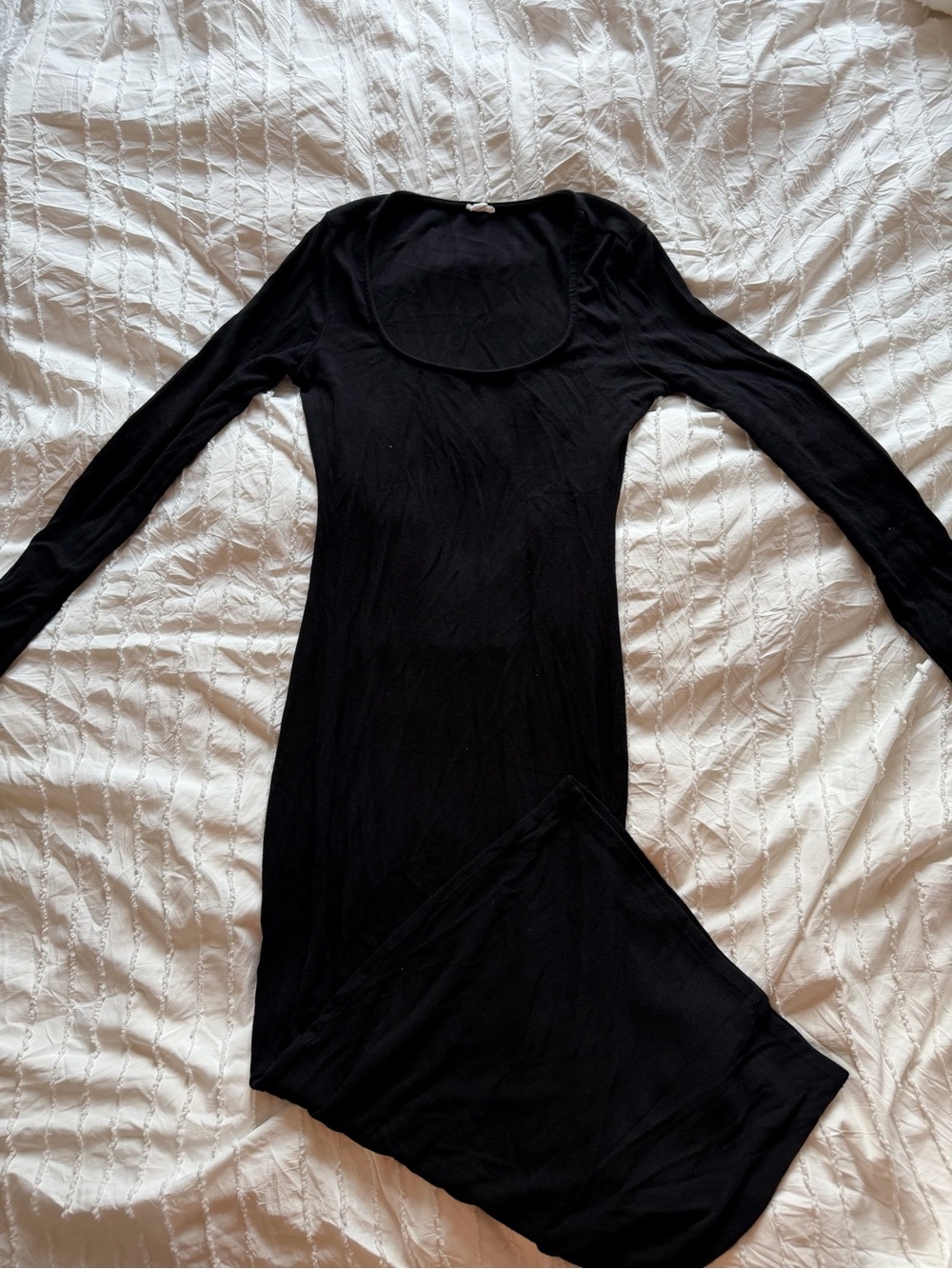 Garage Black Maxi Dress with Scoop Neck